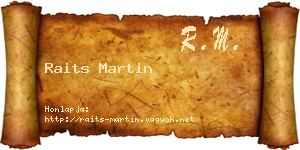 Raits Martin névjegykártya